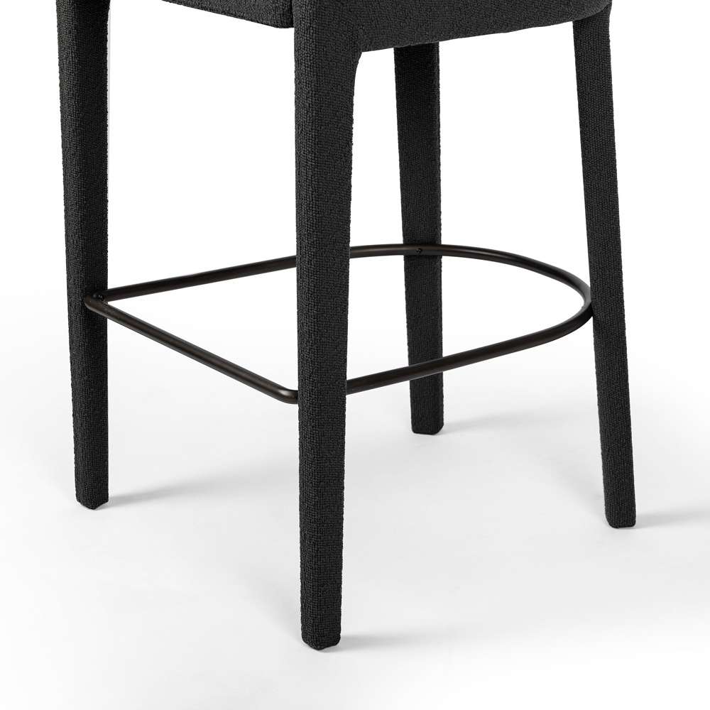 Four Hands - Hawkins Bar Stool - FIQA Boucle Charcoal - 230067-040 veiw 9