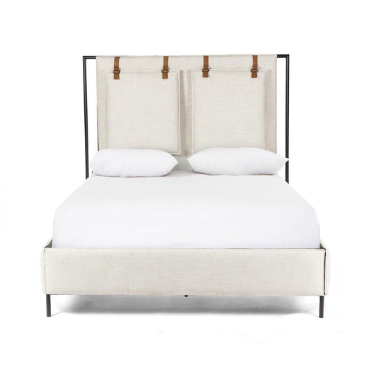 Four Hands - Irondale - Leigh Upholstered King Bed - Hockney Ivory - 105885-008 veiw 2