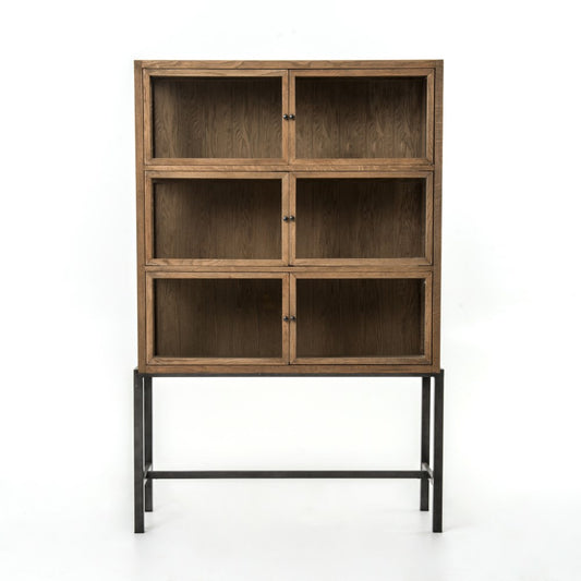 Four Hands - Spencer Curio Cabinet - Drifted Oak - CIRD-C5E1-C5 veiw 2