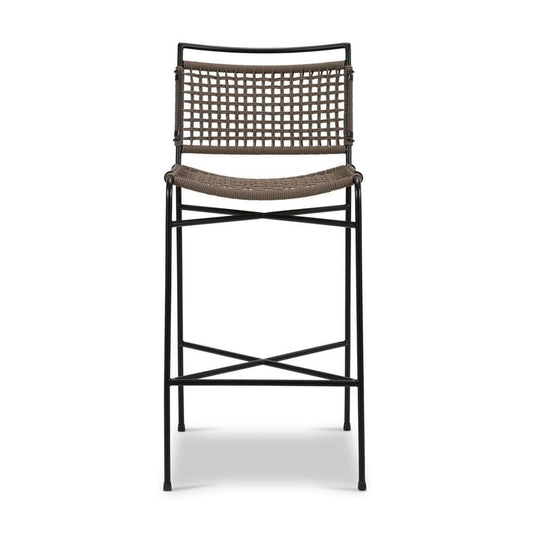 Four Hands - Irondale - Wharton Outdoor Bar Stool - Earth Rope - 235606-001 veiw 2