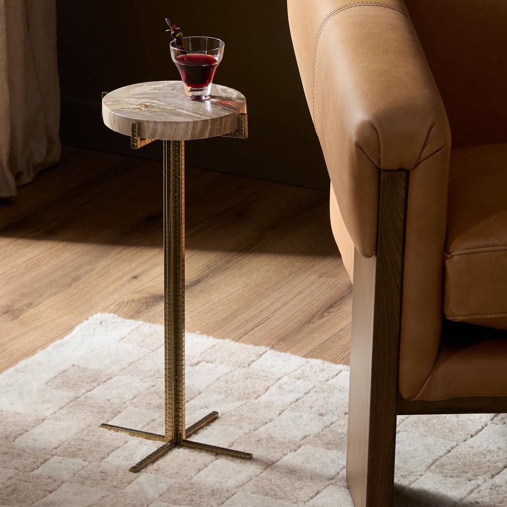 Four Hands - Jonty Round End Table - Petrified Wood - 227722-002 veiw 6