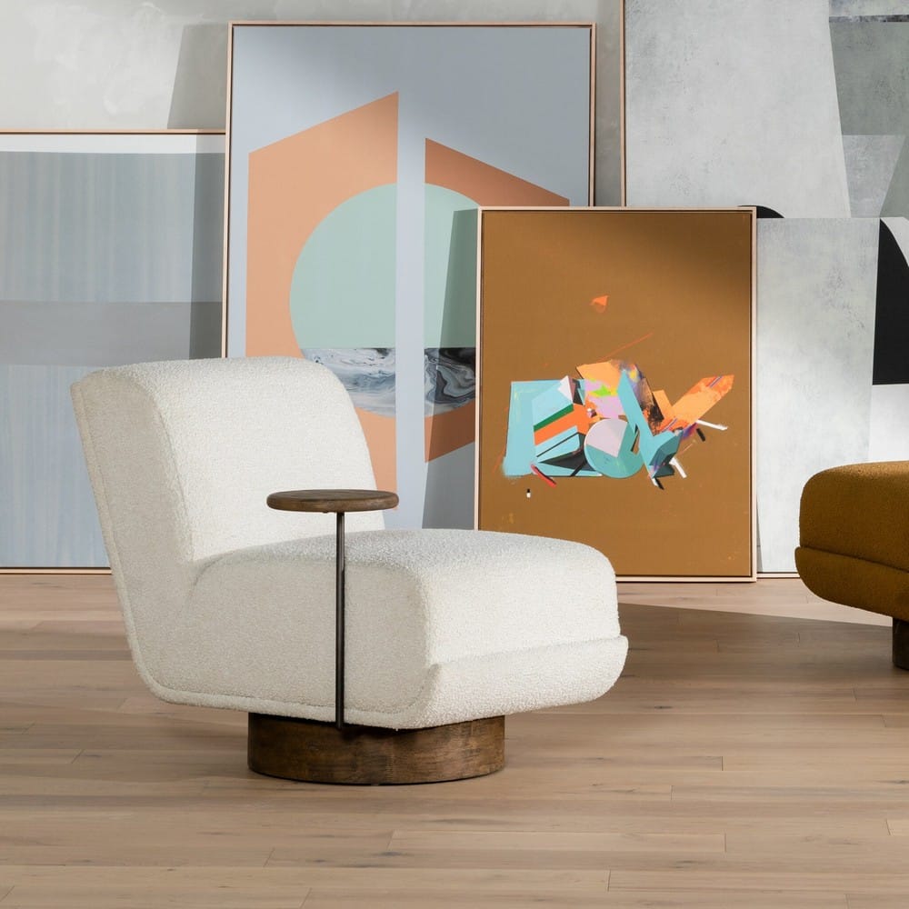 Four Hands - Kensington - Bronwyn Swivel Chair + Side Table - Knoll Natural - 227894-001_CLOSEOUT view 11