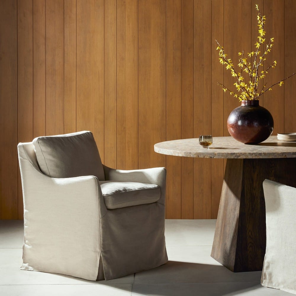 Four Hands - Kensington - Monette Slipcover Dining Chair - Brussels Natural - 232435-007_CLOSEOUT view 12