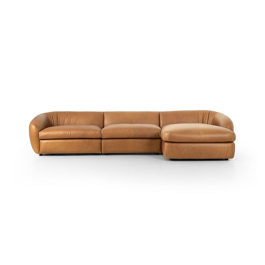 Four Hands - Kensington - Saldana 3 Piece Sectional W/Chaise - Lorento Cognac - 246599-001_CLOSEOUT view 2