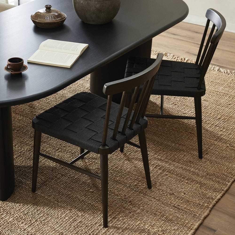 Four Hands - Kershaw Dining Chair - Black Rush - 242671-002 view 4