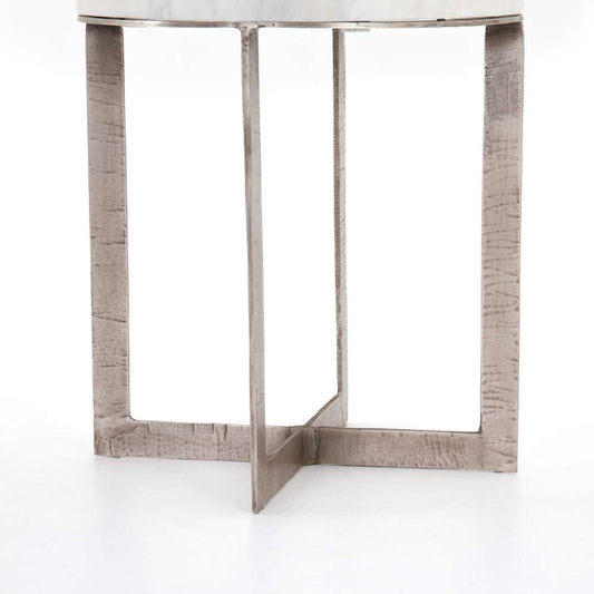 Four Hands - Lennie Round Nightstand - Brushed Nickel - 109351-001 veiw 2