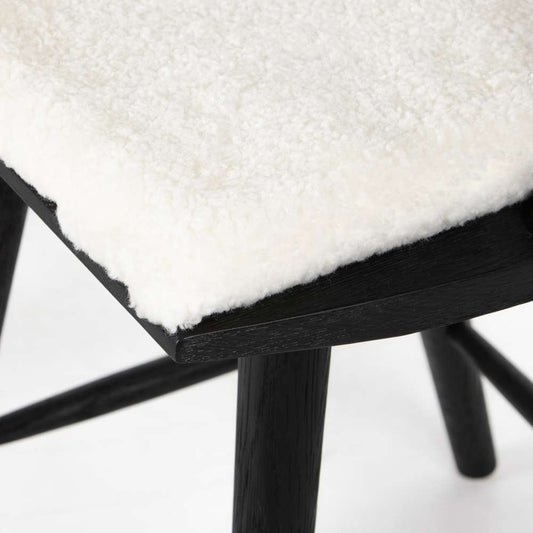 Four Hands - Lewis Windsor Counter Stool W Cushion - Black - 228387-014 veiw 2