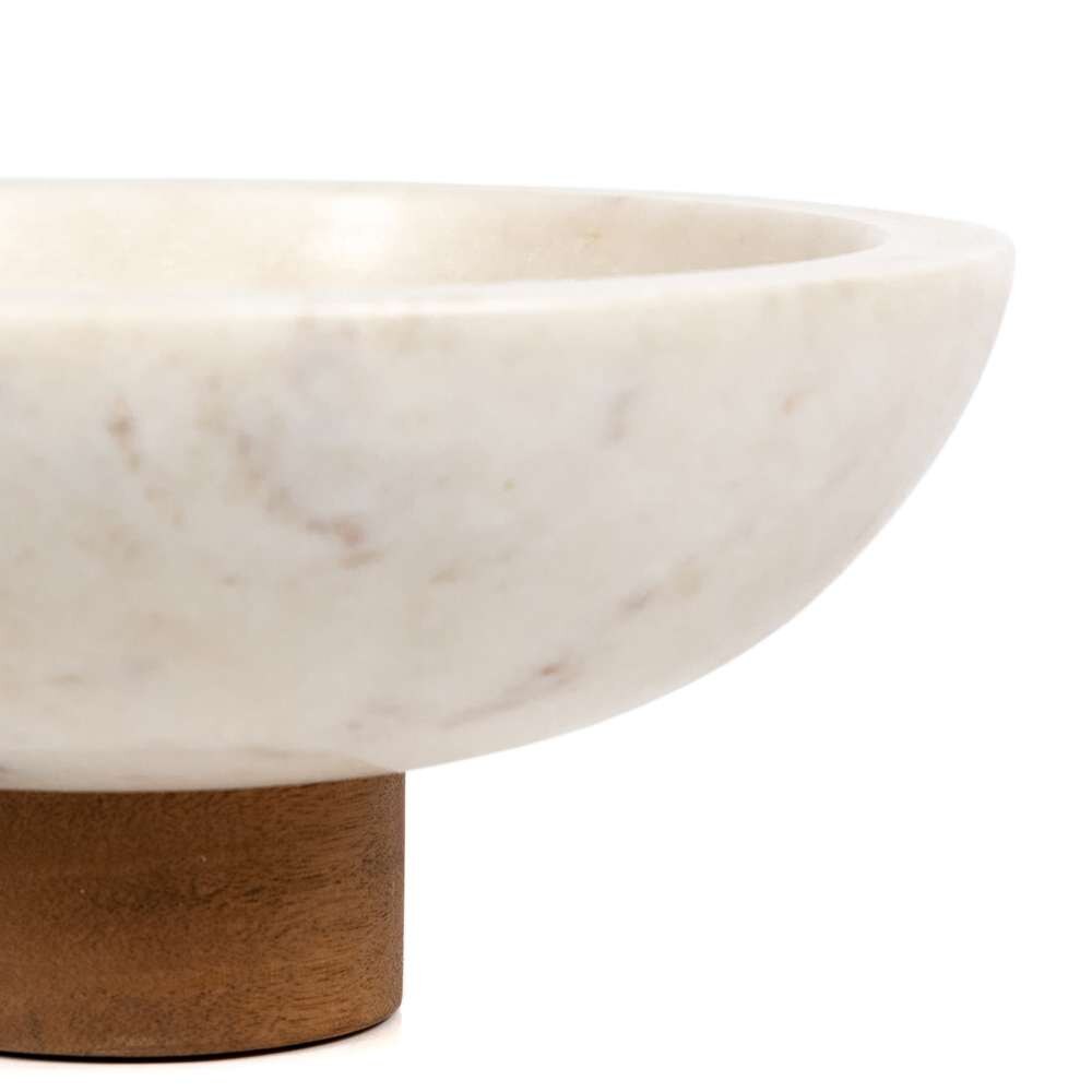 Four Hands - Lira Bowl - Honed White Marble - 229057-002 veiw 5