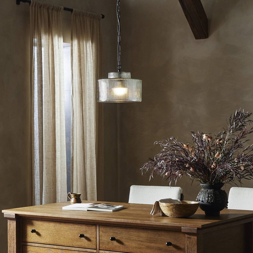 Four Hands - Malone Pendant - Clear Reeded Glass - 241115-002 view 4