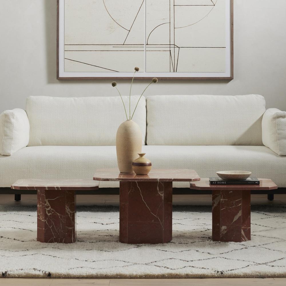 Four Hands - Marlow - Edina Coffee Table - Rusty Marble - 229607-001 veiw 4