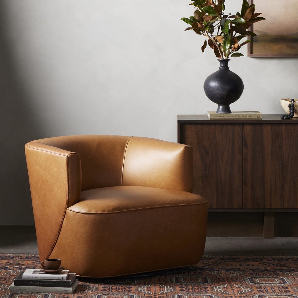 Four Hands - Mila Swivel Chair - Osorno Camel - 107195-015 view 4