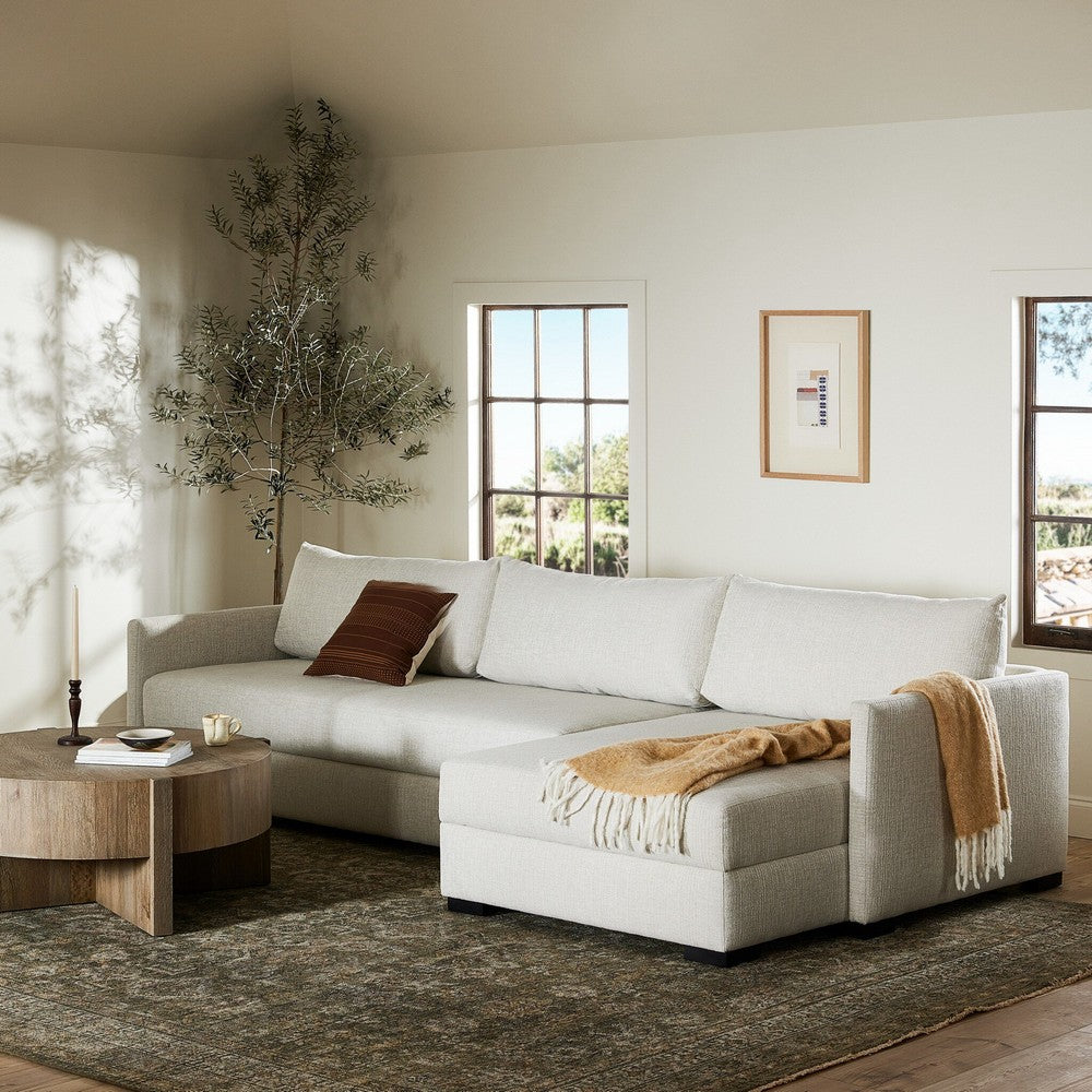Four Hands - Montclair - Wickham 2-Piece Sleeper Sectional - Alameda Snow - 248621-001_CLOSEOUT view 12