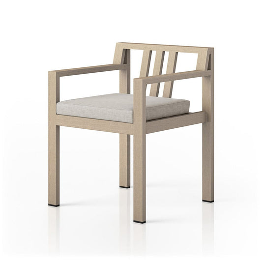 Four Hands - Monterey Outdoor Dining Armchair, Washed Brown - Venao Grey - 226831-003 view 2