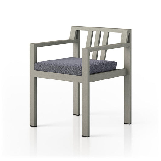 Four Hands - Monterey Outdoor Dining Armchair, Weathered Grey - Faye Navy - 226831-010 view 2