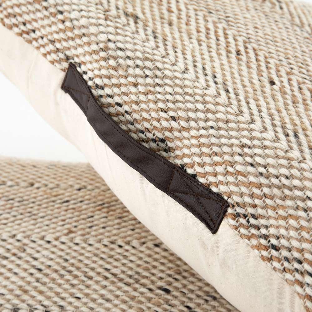 Four Hands - Neema Pouf - Set - Heathered Wool - Natural - 108797-001 veiw 5