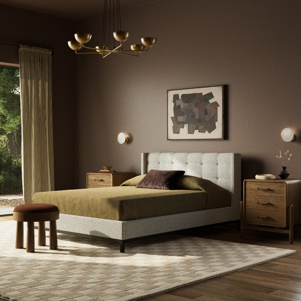 Four Hands - Newhall Bed - Plushtone Linen - Queen - 105969-030 veiw 6