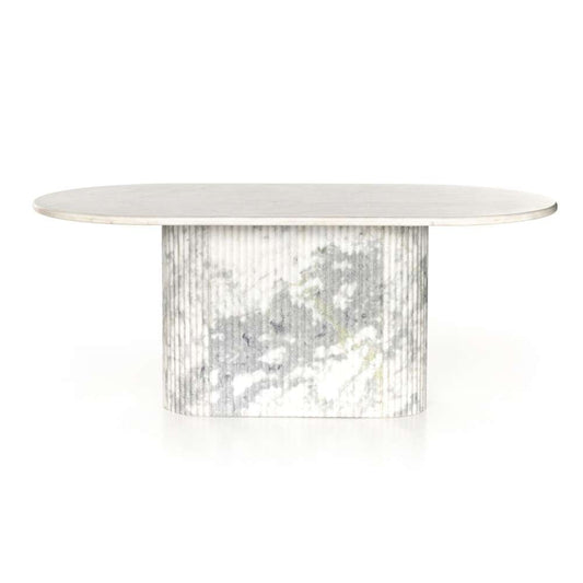 Four Hands - Oranda Dining Table - Polished White Marble w/ Sealant - 230383-001 veiw 2