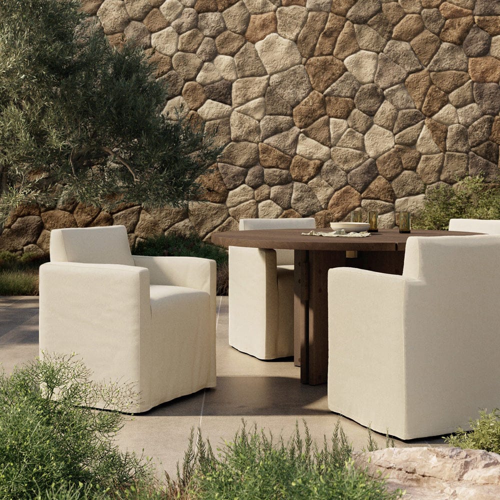Four Hands - Ostend Outdoor Slipcover Dining Chair - Bombay Flax - 240963-001 view 4