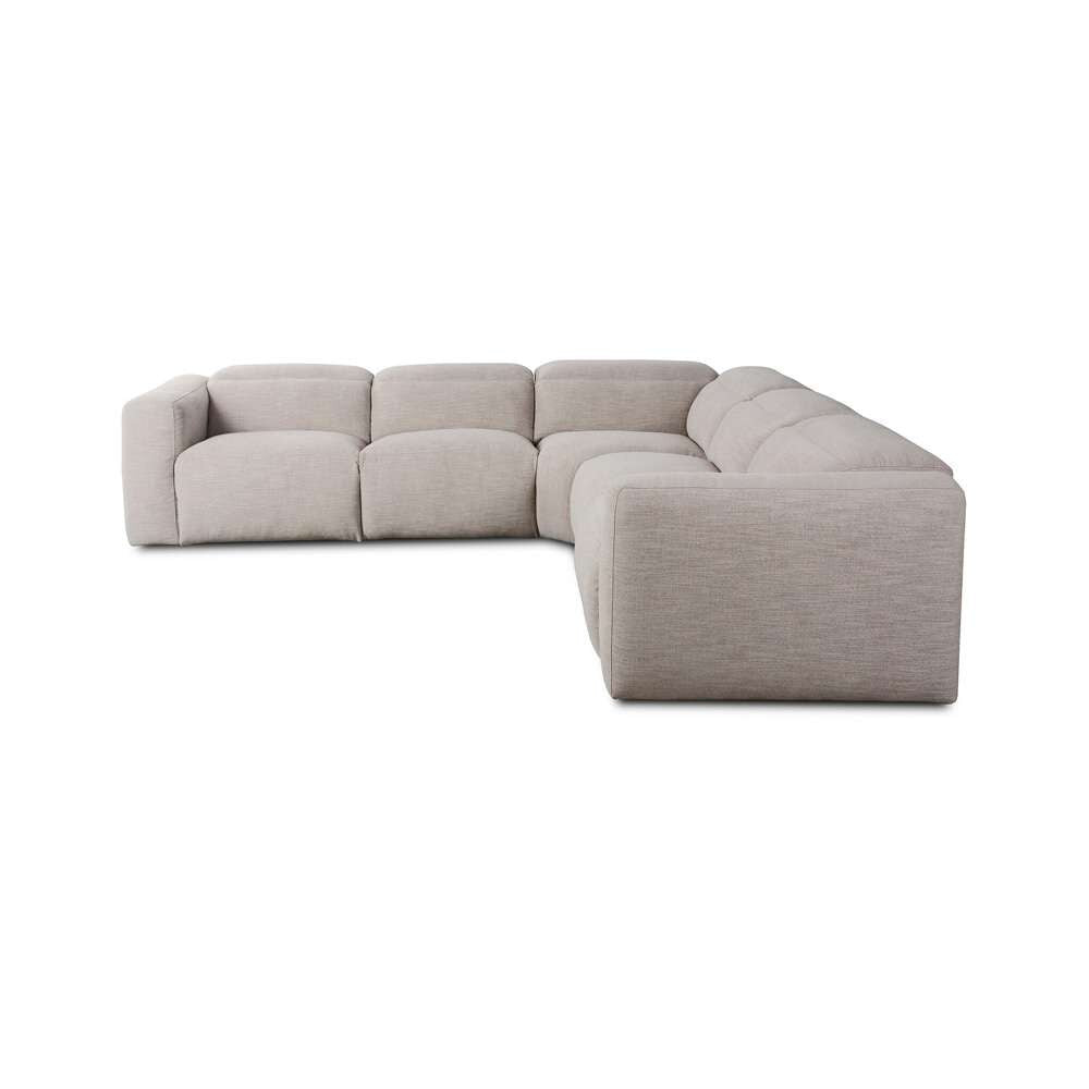 Four Hands - Radley Power Recliner 5-Piece Sectional - Laken Stone - 238971-003 veiw 5