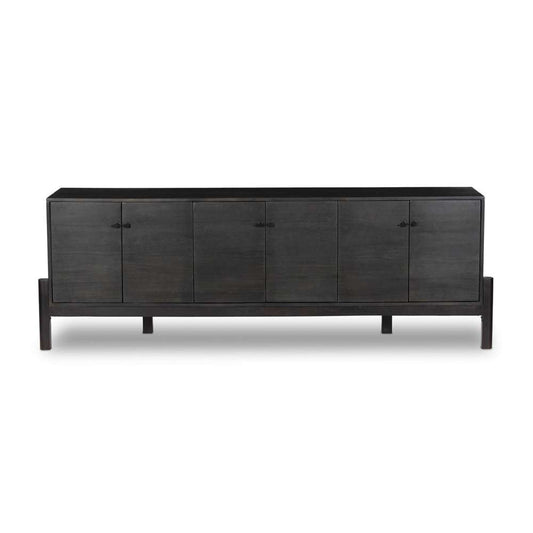 Four Hands - Reza Media Console - Worn Black Parawood - 108962-003 veiw 2