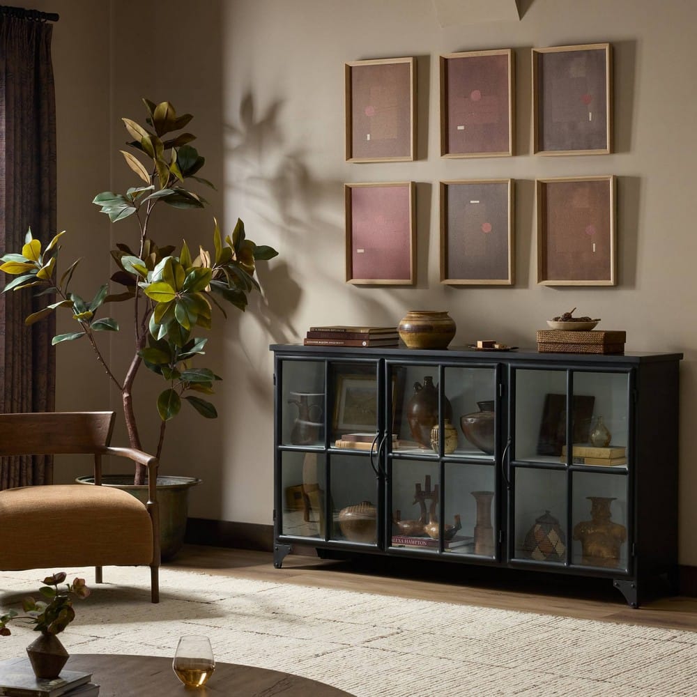 Four Hands - Rockwell - Camila 3 Door Cabinet - Black - 230255-002_CLOSEOUT view 7