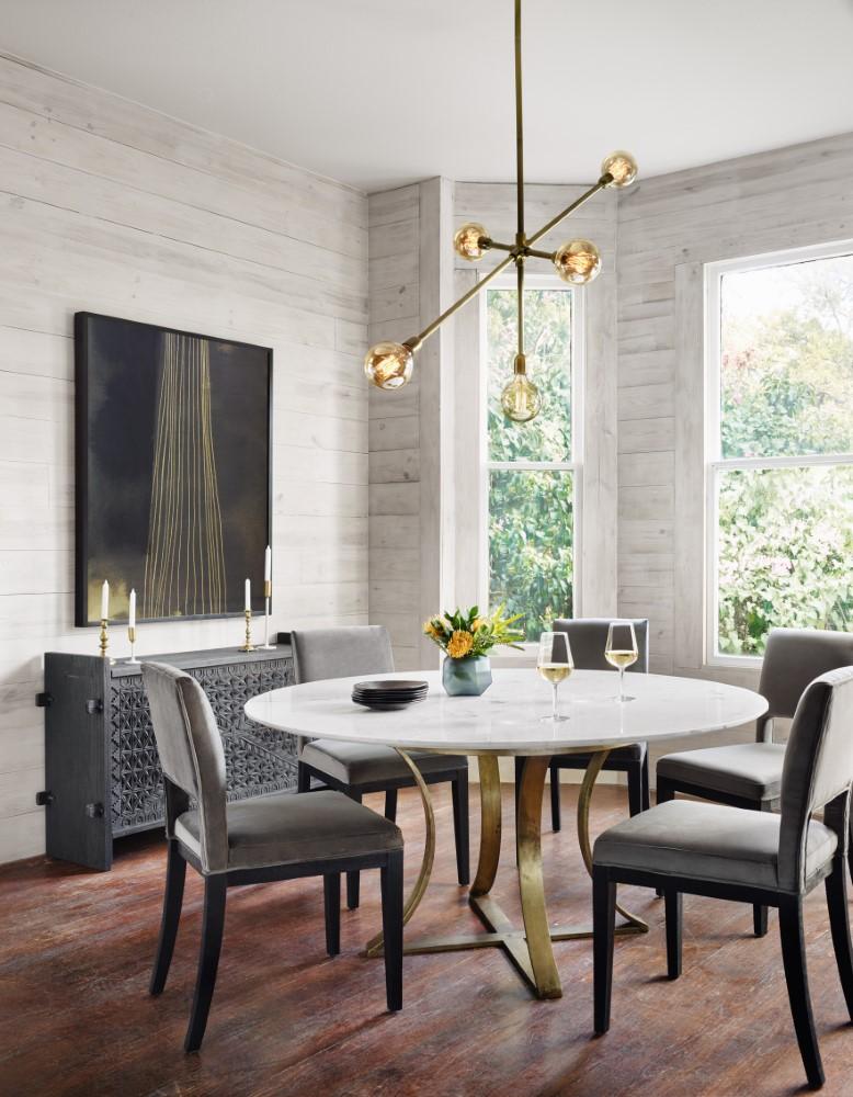 Four Hands - Gage Dining Table 60in - Polished White Mar - IRCK-144 veiw 7
