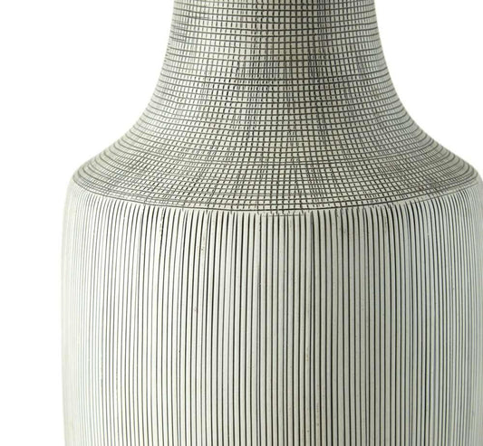 Four Hands - Ryker - Ombak Table Lamp - Black & White Grid Ceramic - 229308-001 veiw 2