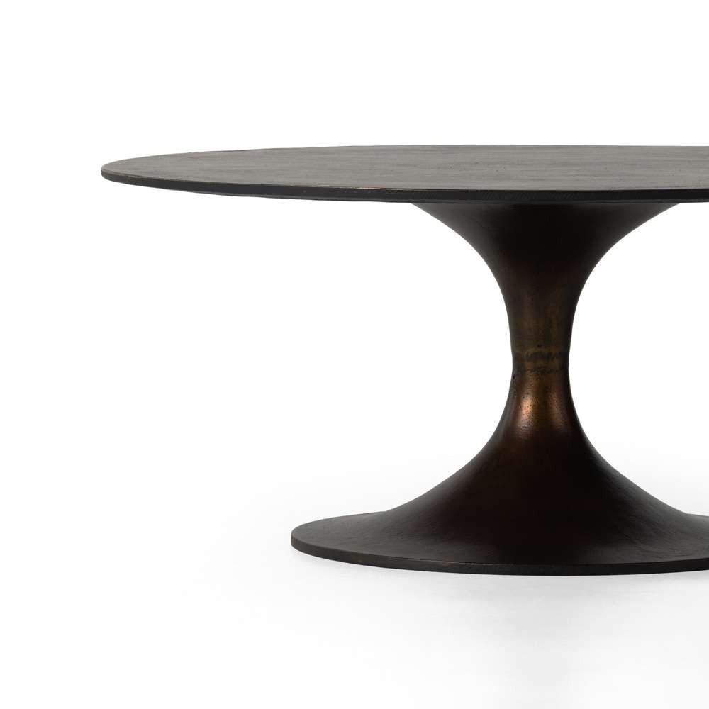Four Hands - Simone Round Coffee Table - Antique Rust - 228085-001 veiw 9