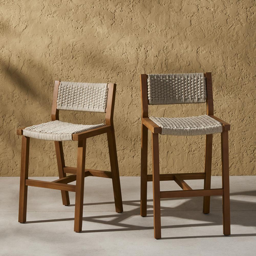 Four Hands - Solano - Delano Outdoor Counter Stool - Ivory Rope - 106968-006 veiw 4