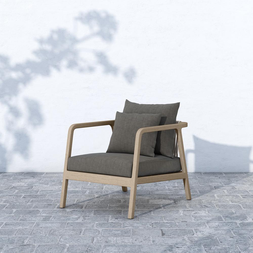 Four Hands - Solano - Numa Outdoor Chair - Washed Brown - Venao Charcoal - 223202-003 veiw 5