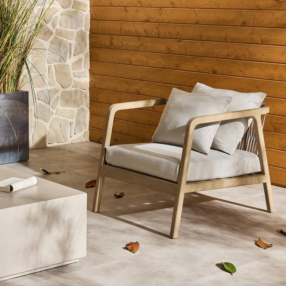 Four Hands - Solano - Numa Outdoor Chair - Washed Brown - Venao Grey - 223202-002 veiw 6