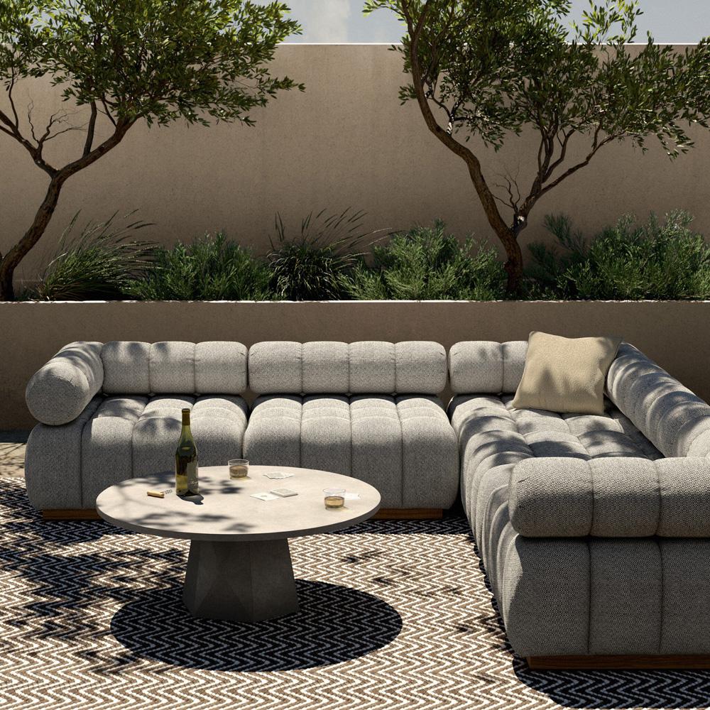 Four Hands - Solano - Roma Outdoor 5-Piece Sectional - Faye Ash - 230028-001 veiw 10