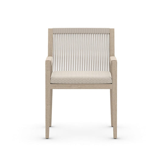 Four Hands - Solano - Sherwood Outdoor Dining Armchair, Washed Brown - Faye Sand - 223831-006_CLOSEOUT view 2