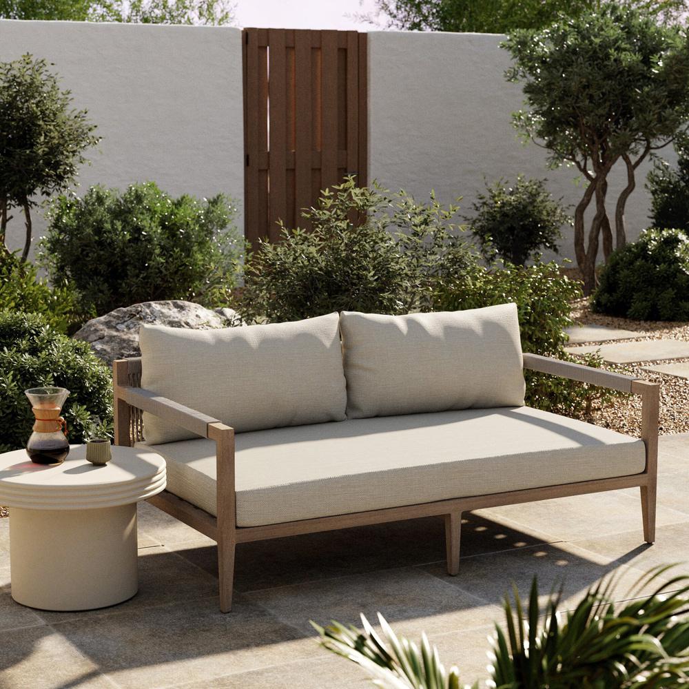 Four Hands - Solano - Sherwood Outdoor Sofa, Washed Brown - Venao Ivory - 223329-019 veiw 4
