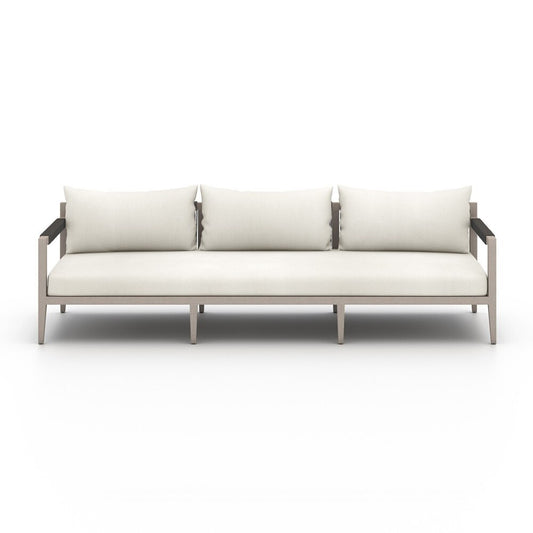 Four Hands - Solano - Sherwood Outdoor Sofa, Weathered Grey - Venao Ivory - 223340-019 veiw 2