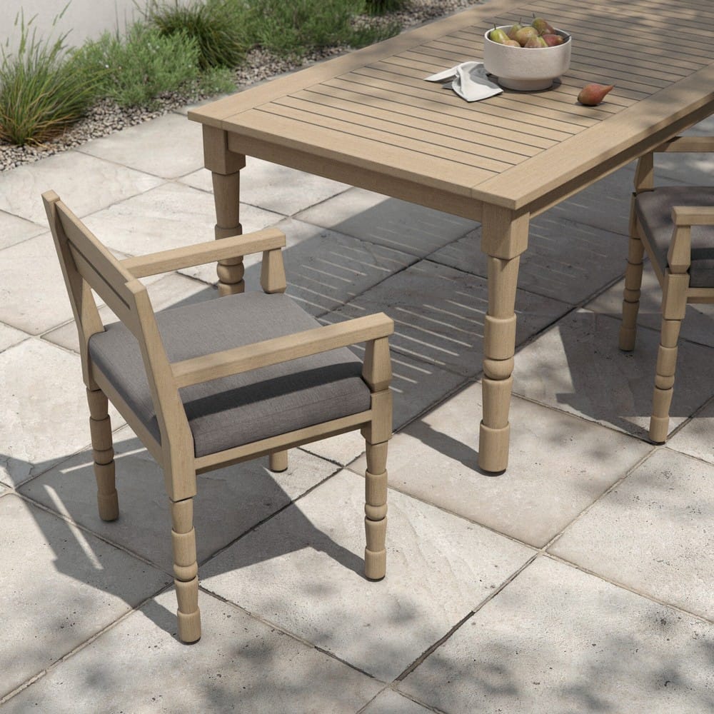 Four Hands - Solano - Waller Outdoor Dining Armchair - Venao Charcoal - 228981-001_CLOSEOUT view 5