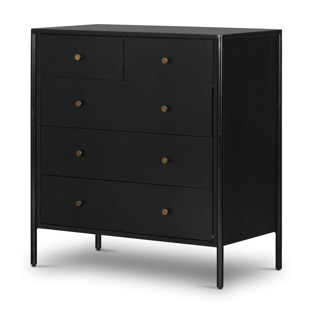 Four Hands - Soto 5 Drawer Dresser - Black - 228013-001 veiw 1