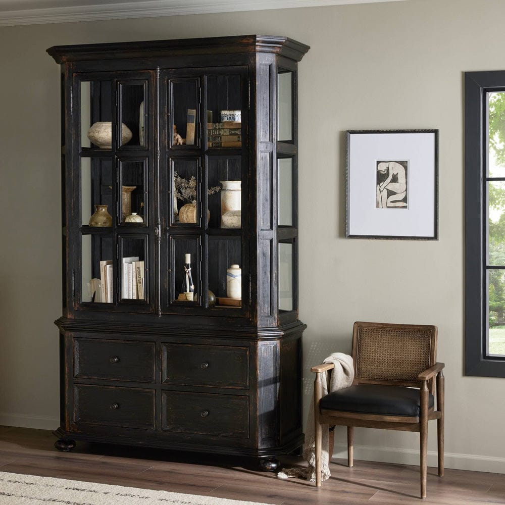 Four Hands - The "You Will Need A Lot Of Hinges" Cabinet - Distressed Burnt Black - 238292-001 view 4