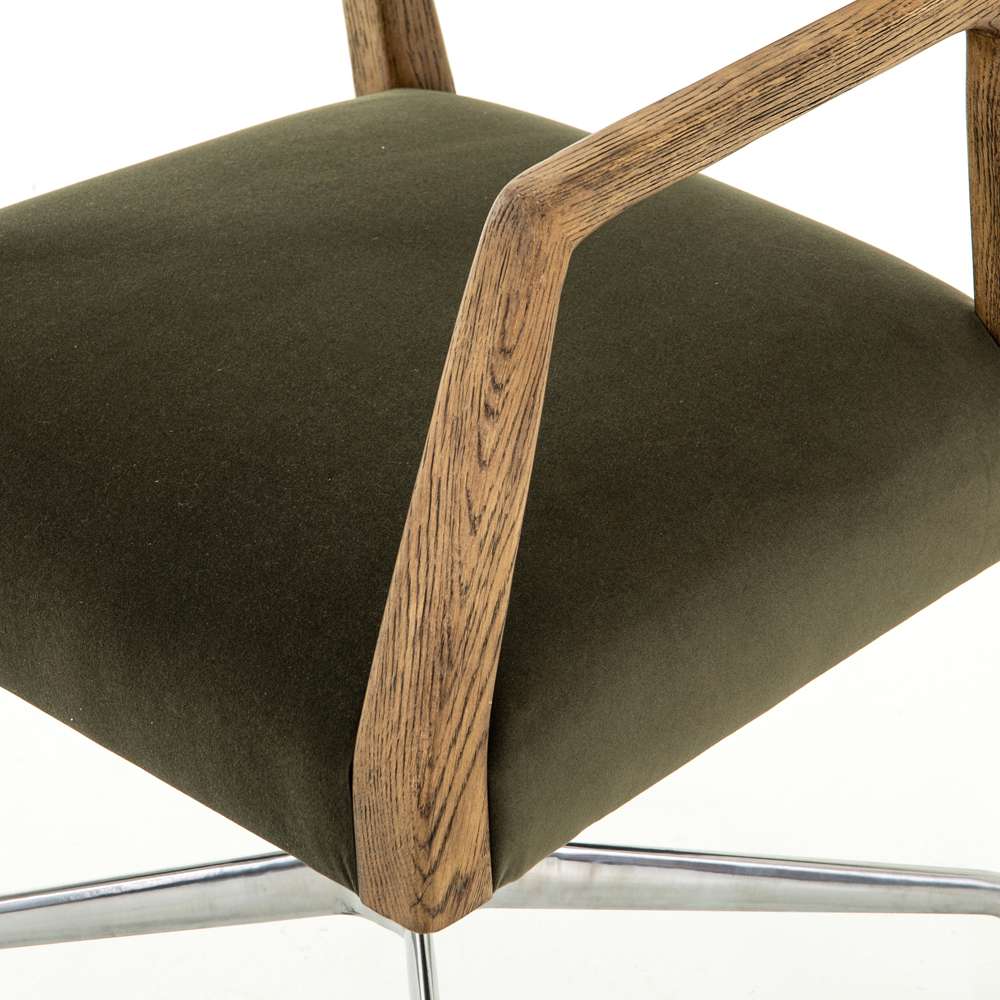 Four Hands - Tyler Desk Chair - Modern Velvet Loden - 105588-010 veiw 5