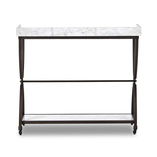 Four Hands - Van Thiel - Six Beers Table - Honed White Marble - 244447-001 veiw 2