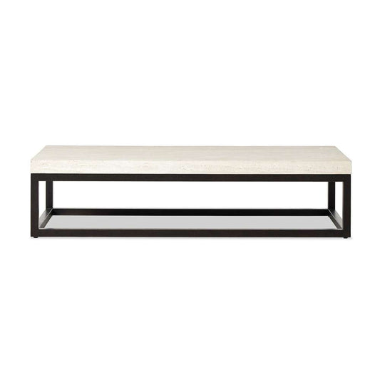 Four Hands - Van Thiel - The Rectangular Coffee Table 67in - Travertine - 238724-001 veiw 2