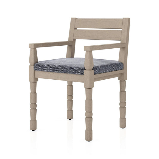 Four Hands - Waller Outdoor Dining Armchair - Faye Navy - 228981-003 view 2