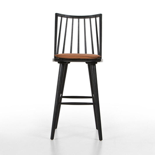 Four Hands - Wallis - Lewis Windsor Bar Stool - Whiskey Saddle - 228387-009 veiw 2