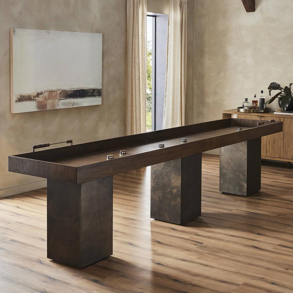 Four Hands - Wesson - Shuffleboard Table - Natural Brown Guanacaste - 235088-001 veiw 11
