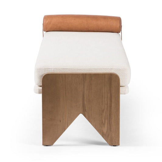 Four Hands - Westgate - Conlen Accent Bench - Gibson White - 233678-001 veiw 2
