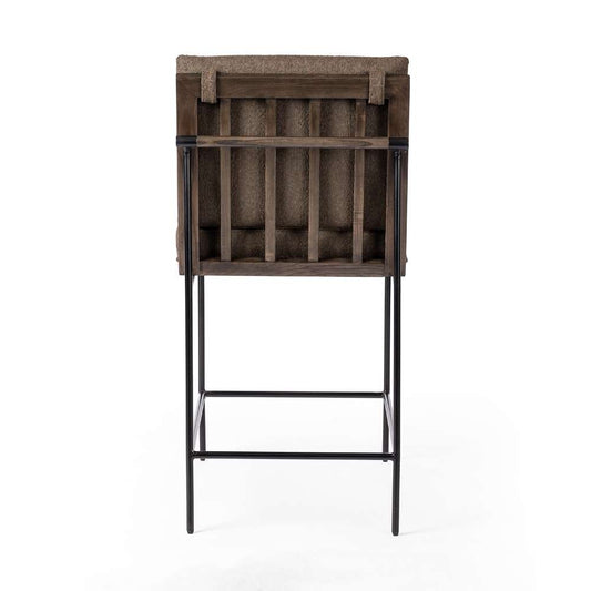 Four Hands - Westgate - Crete Stool-Fiqa Boucle Cocoa-Counter - 228057-019 veiw 2
