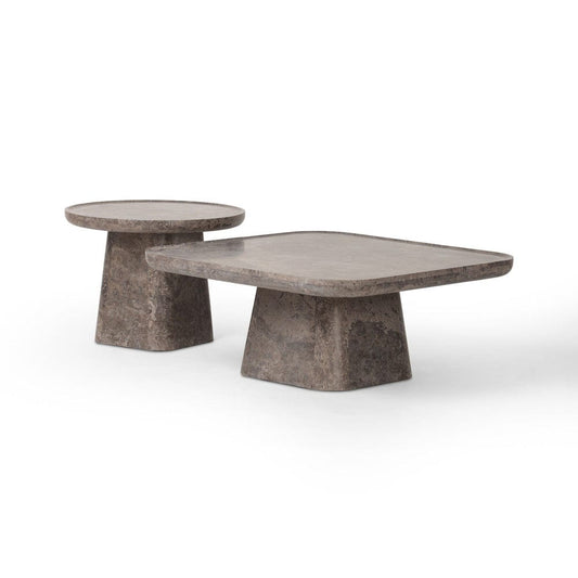 Four Hands - Zane Coffee Table Set - Warm Grey Marble - 248347-001 view 2