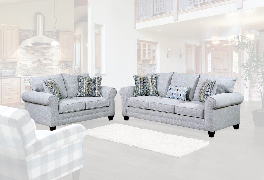 Furniture of America - Aberporth Sofa + Loveseat in Gray - SM5406-2PC View 1