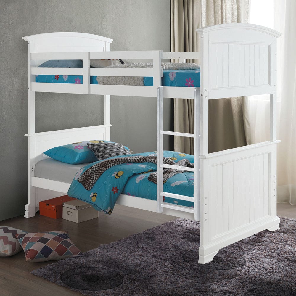 Furniture of America - Albano Twin/Twin Bunk Bed in White - FM-BK107WH-T-BED View 1