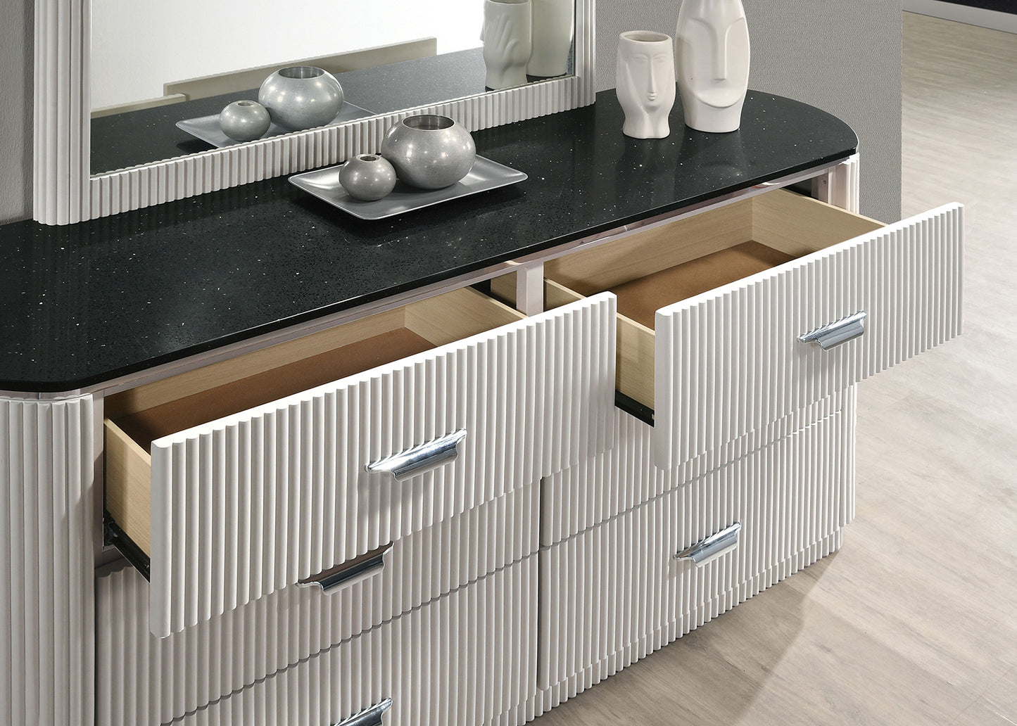 Furniture of America - Aldgate Dresser in Light Gray - FM7244GY-D View 2